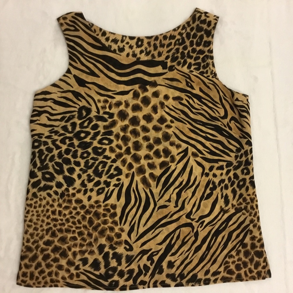 Safari Animal Print Reversible Top Sleeveless